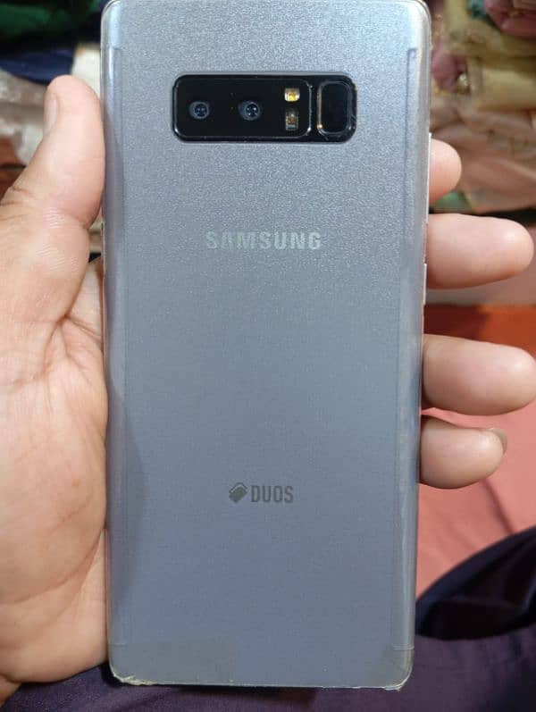 Samsung note 8 all ok minor se shad he or barik he or ek sim offichal 1