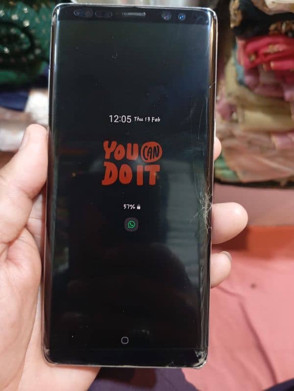 Samsung note 8 all ok minor se shad he or barik he or ek sim offichal 2