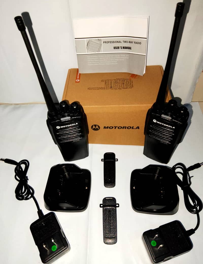 New Walkie talkie Set Motorola GP328 Motrola MT-828 Moto Slim Wireles 7