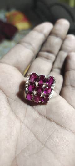 Ring 9 Nagg Multani Original Chandi With Original Nagg Tirchi Waly.