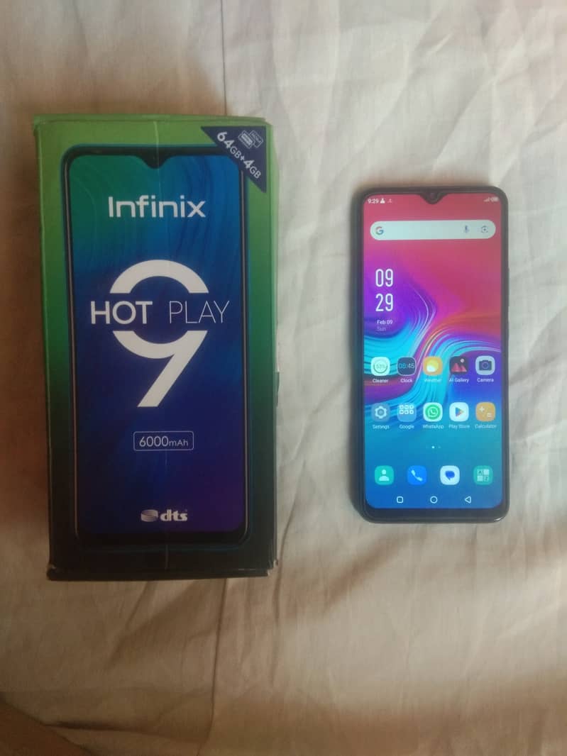 Infinix Hot 9 Play with box Official PTA Approved 0