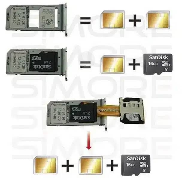 hybrid sim Adapter for All Hybrid Slot Mobiles 0