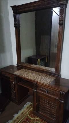 wooden dressing table and side table