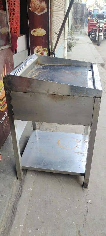 shawarma machine, hot plate, topping tabe, working table 1