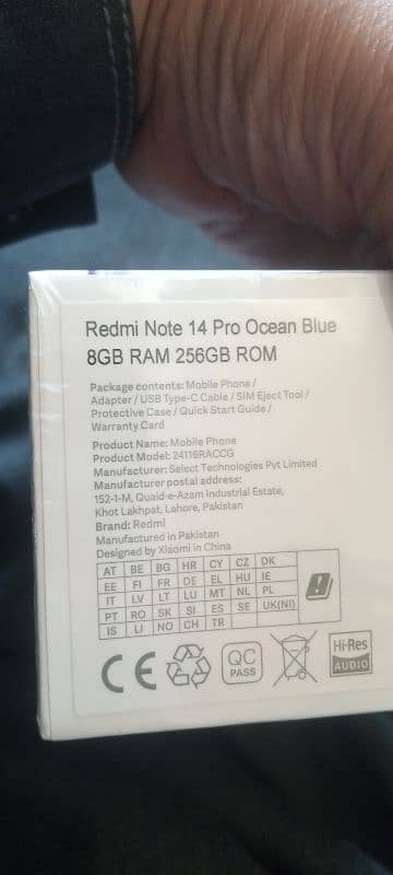 Redmi Note 14 pro pin pack non active 8/256 1