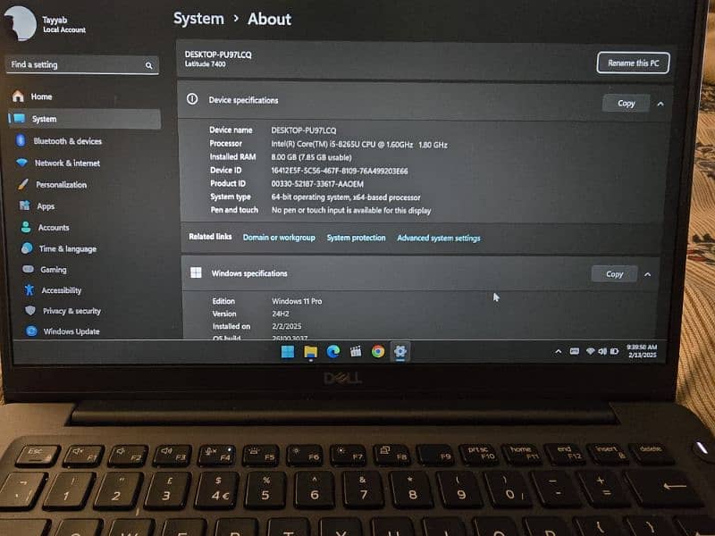 Dell latitude 7400 i5 8th gen 3