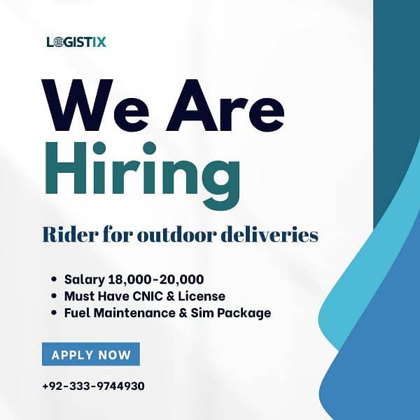 Rider for outdoor delivery 0