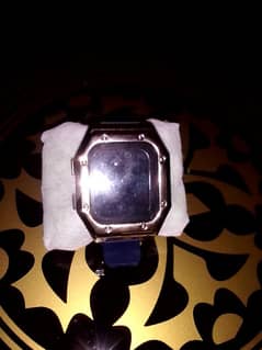 Digital watch for 10 to 20 years boy golden theme dark blue strip x2