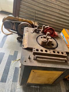 Steel cutting and bending machine