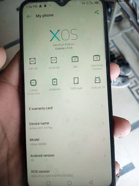 infinix hot 10 play 10/10 condition all sensors are working 5