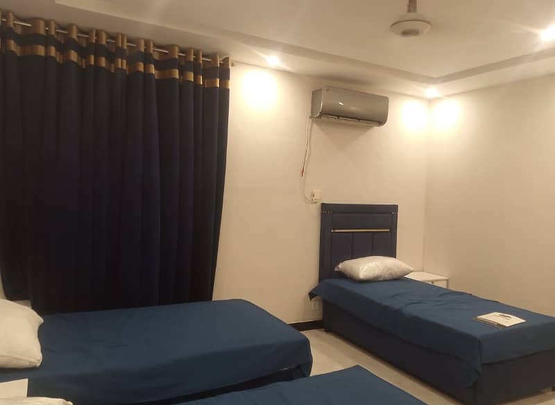 FULLY FURNISHED 01 BEDROOM WITH ATTACH BATH AVAILABLE FOR RENT AT VERY HOT LOCATION 1