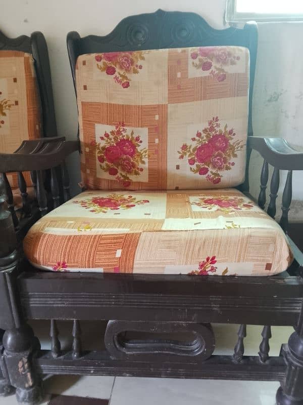 Wood Sofa Set 5