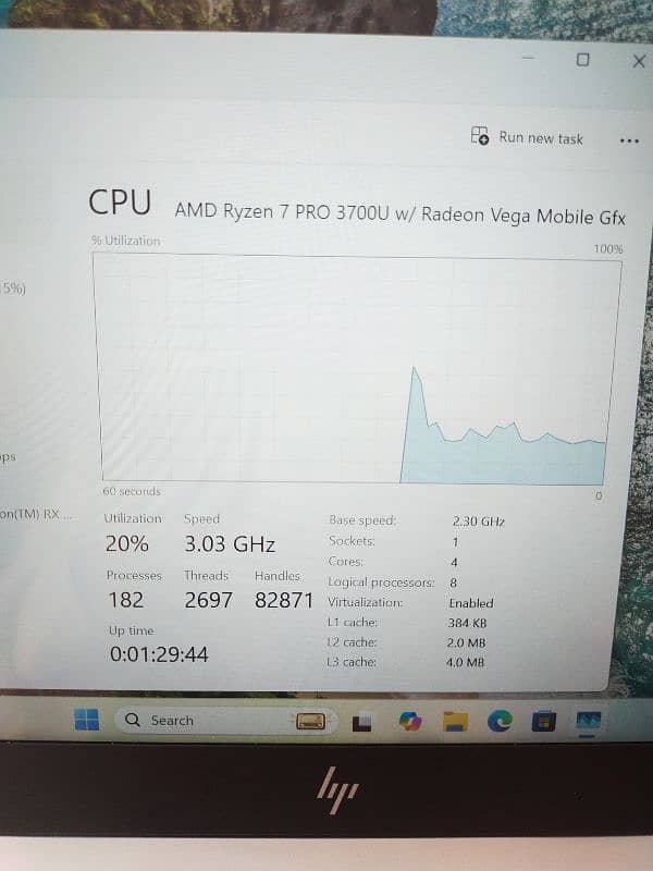 HP 32GB RAM 256GB NVMe Ryzen 7=Core i7-10th-GEN 2GB Rx Vega 10 Grpahic 2