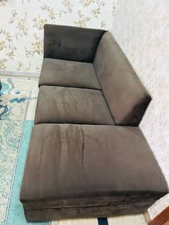 brown velvet sofas with center table