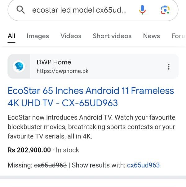 EcoStar 65 Inches Android 11 Frameless 4K UHD TV 1