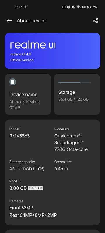 Realme GT Master Edition 5G 8/128 3