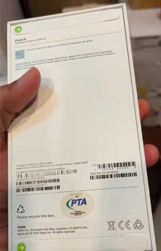 iPhone 16 brand new pta approved 1