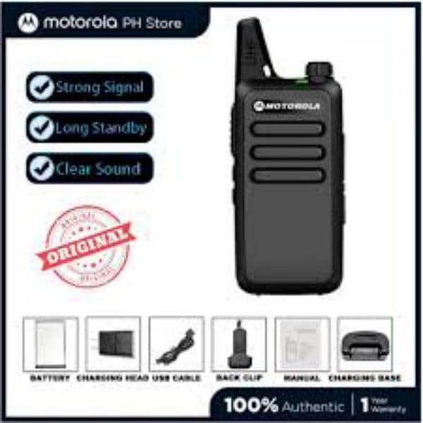 new Motorola slim walkie talkie two way radio 4