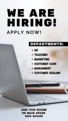 WE ARE HIRING ONLY FOR KARACHI