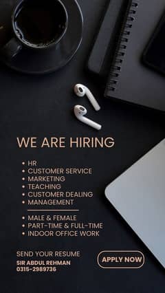 We Are Hiring (only for karachi)