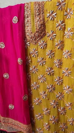 multani handmade gotta jaal work suit 2pc