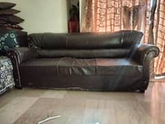 5 Seater Sofa Set (3+1+1) with 3 Center Table (1 large 2 small)