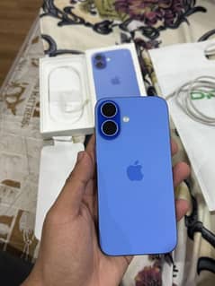 Iphone 16 Jv Brand New Blue Colour 128Gb Complete Box 100% Battery.