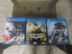 Ghost of Tsushima, Sniper elite 3 and Ghost Recon Breakpoint PS4 games