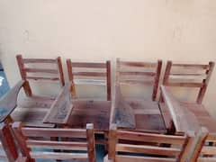 students chairs & white board 4 * 8