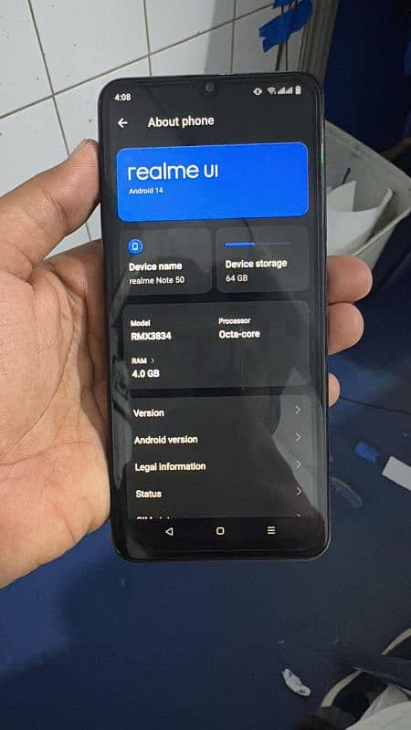 Realme Note 50 with box and charger 1