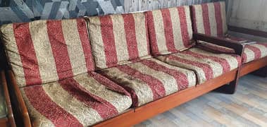 Sofa set 6in1 wood style