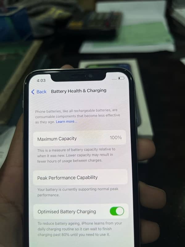 IPhone X Silver 256gb PTA approved With box 2