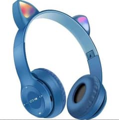 Cat ear headphones with mic bluetooth