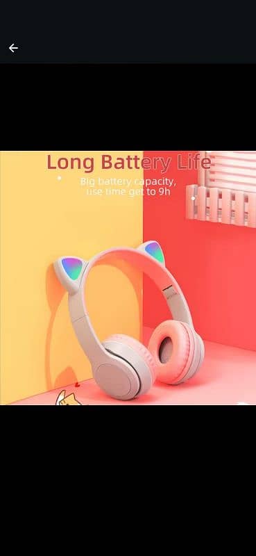 Cat ear headphones with mic bluetooth 3