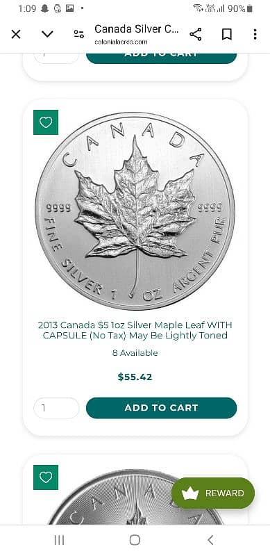 2013 Canada 1oz . 99.99% Silver Maple Leaf with capsule 2