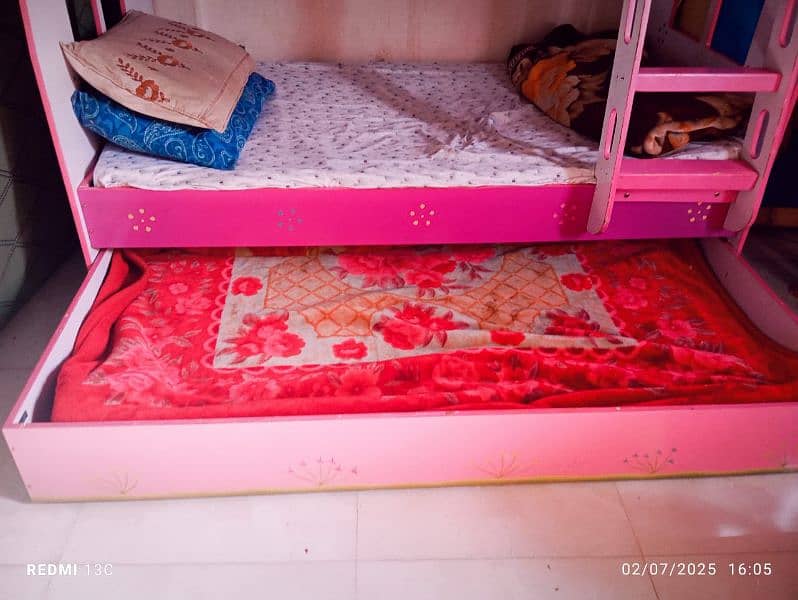 kids bunker bed with 2 mattress 0