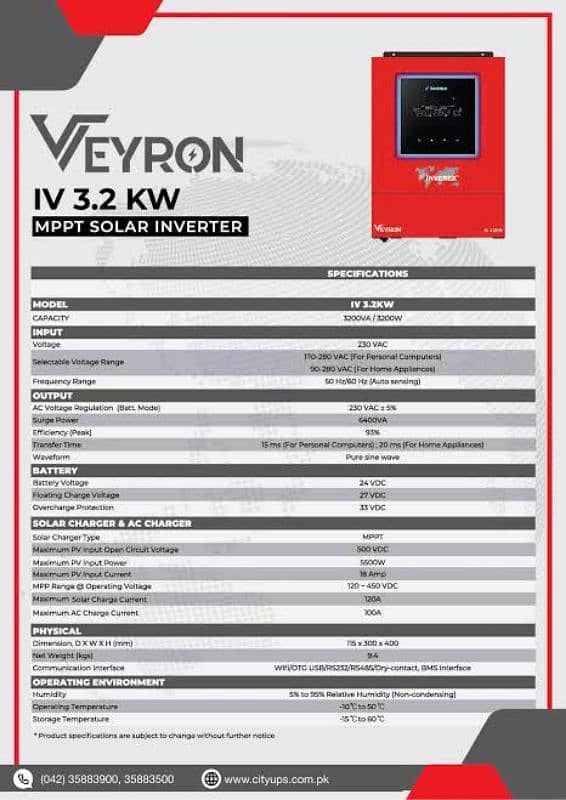 Inverex VEYRON IV 3.2 KW INVERTER (Smart Hybrid Solar Inverter) 1