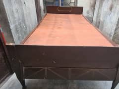 2pcs single bed pure wood