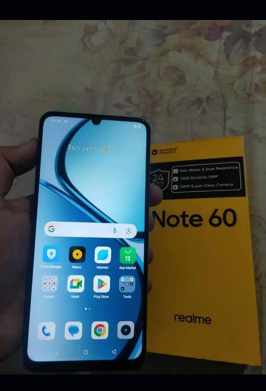 realme note 60 kit with original charger 2