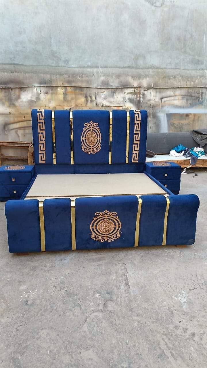 Bed Set/Poshish Bed /Double Bed/king Size Bed/Bed Dressing Side Table 13