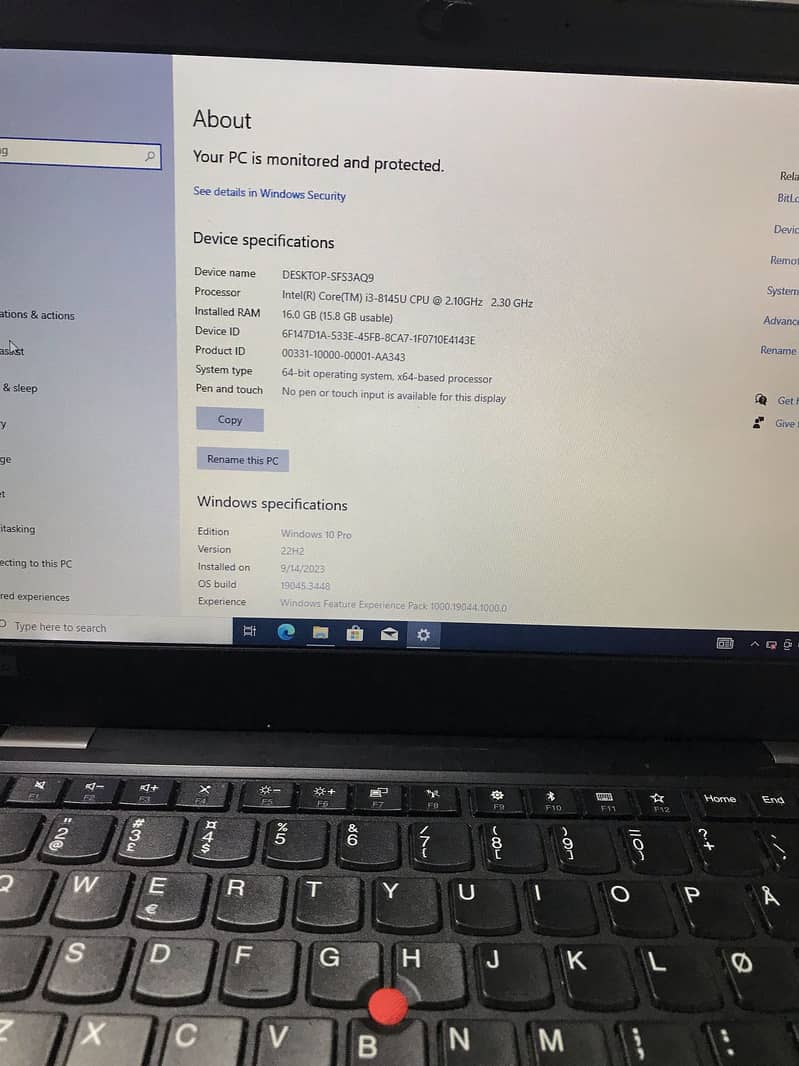 Lenovo L390 Core i3/8th Gen 16/256gb 1