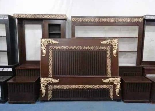 Bed Set/Poshish Bed /Double Bed/king Size Bed/Bed Dressing Side Table 11