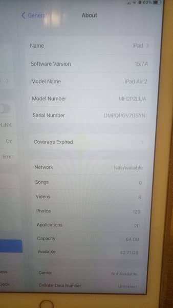 iPad Air 2 (64 GB) Almost New Condition 1