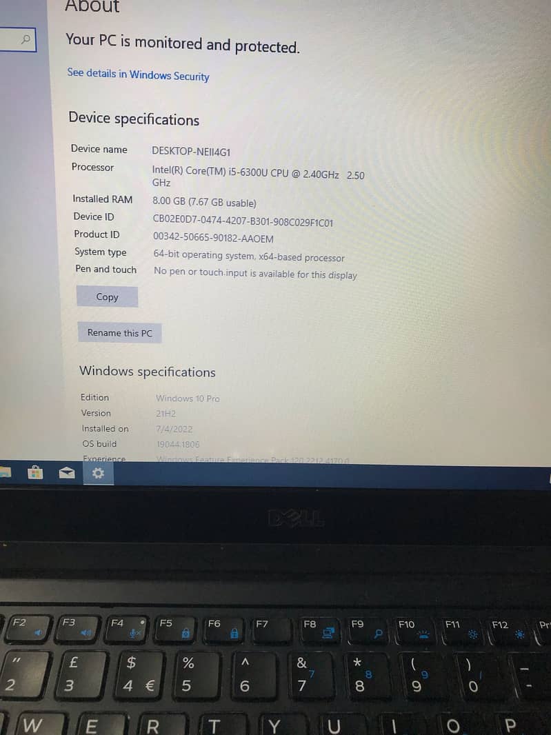 Dell E5470 Core i5/6th Gen 8/128GB 2