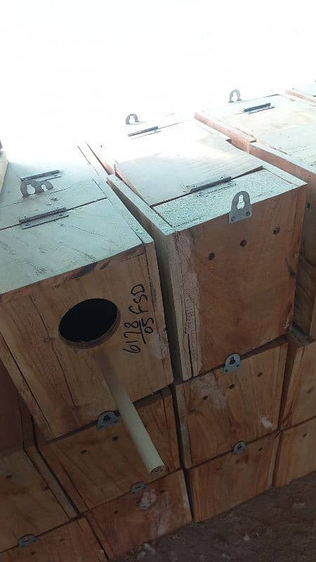 New & used lovebird boxes of heavy wood. 03009658681 0