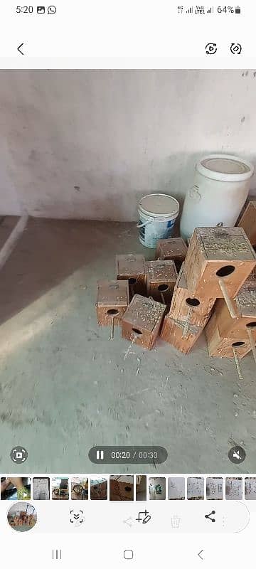 New & used lovebird boxes of heavy wood. 03009658681 2