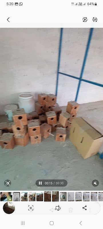 New & used lovebird boxes of heavy wood. 03009658681 4