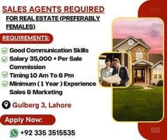 Female Staff For Real Estate Office | Urgent Hiring | Jobs in Gulberg.