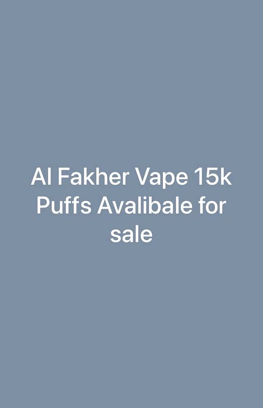 al Fakher vape 15k puffs 0