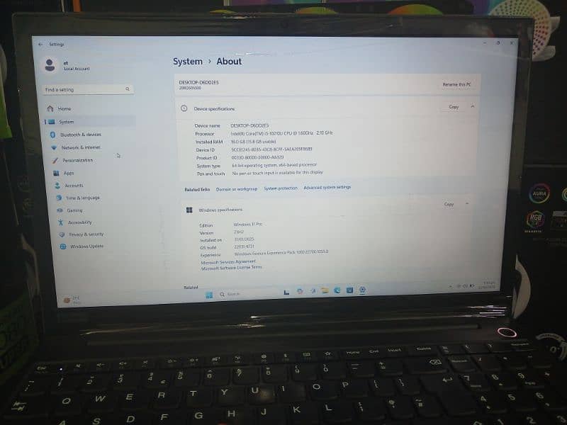 Lenovo ThinkPad E15 G1 Ci5 10th Gen 16GB Ram 512GB SSD Display 15.6" 5